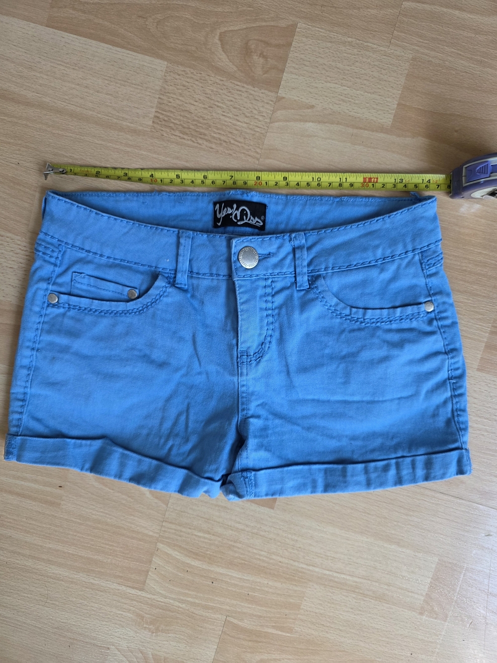 Women's Blue Cotton Casual Shorts